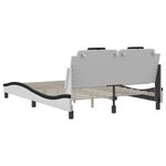 vidaXL Cadre de lit sans matelas blanc et noir 140x200 cm similicuir
