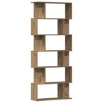 vidaXL Bibliothèque chêne artisanal 80x24x192 cm bois d'ingénierie