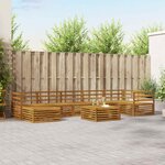 vidaXL Ensemble de canapés d'extérieur 8 Pièces Naturel