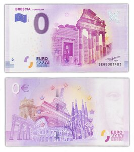 Billet de Collection 0 Euro souvenir 2017 Brescia - Italie - Neuf