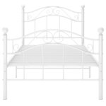 vidaXL Cadre de lit sans matelas blanc métal 90x200 cm