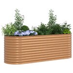 vidaXL Jardinière surélevée Marron 240 x 80 x 81 cm Acier