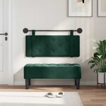 vidaXL Tête de lit suspendue Vert foncé Velours