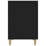 vidaXL Bureau Noir 140x50x75 cm Bois d'ingénierie