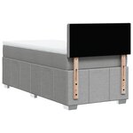 vidaXL Sommier à lattes de lit et matelas Gris clair 90x190 cm Tissu