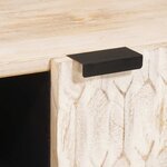 vidaXL Meuble TV avec étagère Finition Lavage Blanc 105 x 33 x 46 cm