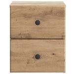 vidaXL Cabinet de chevet mural 2 pc Chêne artisanal 34 5 x 33 x 40 cm