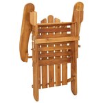 vidaXL Chaise de jardin Adirondack avec coussins bois massif d'acacia