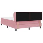 Lit box spring vidaXL avec matelas Rose 160x200 cm Velours