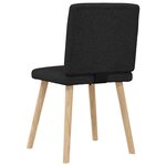 vidaXL Chaises à manger lot de 4 noir tissu