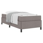 vidaXL Lit à ressorts Taupe 90 x 190 cm tissu