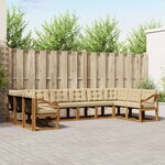 vidaXL Ensemble de canapés d'extérieur 10 Pièces Naturel et Beige