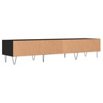 vidaXL Meuble TV noir 150x36x30 cm bois d'ingénierie