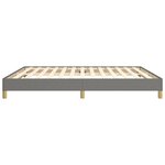 vidaXL Cadre de lit sans matelas gris foncé 180x200 cm tissu