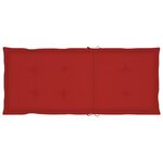 vidaXL Chaises de jardin lot de 2 et coussins rouge Bois teck massif