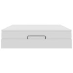 vidaXL Cadre de lit ottoman avec matelas blanc 180x200 cm similicuir
