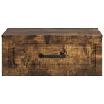 vidaXL Cabinet de chevet mural 2 Pièces Chêne fumé 49 x 34 5 x 20 cm