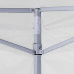 vidaXL Tente de réception pliable avec 4 parois 2x2 m Acier Blanc