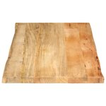 vidaXL Dessus de table 110x60x2 5 cm bord vivant bois massif manguier