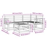 vidaXL Ensemble de canapés d'extérieur 5 pc Naturel