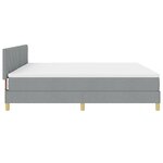 vidaXL Lit à ressorts et LED Gris clair 200x200 cm Tissu