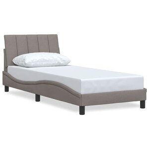 vidaXL Cadre de lit sans matelas taupe 90x200 cm tissu