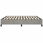 vidaXL Cadre de lit sans matelas gris clair 152x203 cm velours