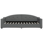 vidaXL Lit de jour avec lit gigogne gris foncé 80x200 cm tissu