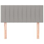 vidaXL Tête de lit Gris clair 80x5x78/88 cm Tissu