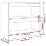 vidaXL Bibliothèque/Séparateur de pièce chêne sonoma 80x30x72 cm