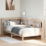 vidaXL Lit bibliothèque sans matelas 90x190 cm bois de pin massif