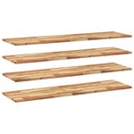 vidaXL Étagères flottantes 4 Pièces 140x40x2 cm acacia massif à l'huile