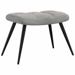 vidaXL Chaise de relaxation avec tabouret Gris clair Velours