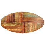 vidaXL Table à dîner ovale 200x100x75 cm Bois de récupération solide
