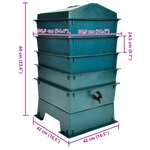 vidaXL Lombricomposteur 4 plateaux 42 x 42 x 60 cm