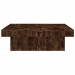 vidaXL Table basse Chêne fumé 90x90x28 cm Bois d'ingénierie