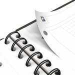 Cahier MEETINGBOOK spirales 160 pages perforées 80g 5x5 21x31 8cm Gris OXFORD