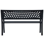 vidaXL Banc de jardin 125 cm Noir Acier