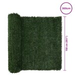 vidaXL Clôture Artificielle Vert foncé 1 5 x 3 m PVC et Acier