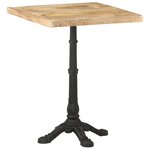 vidaXL Table de bistro 60x60x77 cm Bois de manguier brut