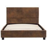 vidaXL Cadre de lit sans matelas marron similicuir daim 100x200 cm