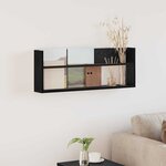 vidaXL Étagère à magazines avec étagère Chêne noir 80 x 12 x 30 cm