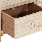 vidaXL Buffet noir 55x30x76 cm bois massif de manguier et fer