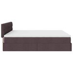 VidaXL Cadre de lit ottoman avec matelas marron foncé 180x200 cm tissu
