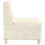 vidaXL Unité de Sofa Modulaire Sans Accoudoirs 3 Pièces Crème