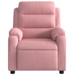 vidaXL Fauteuil de massage inclinable rose velours