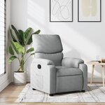 vidaXL Fauteuil inclinable en tissu gris clair