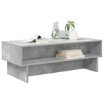vidaXL Table basse Gris béton 100 x 46 x 35 cm Bois d'ingénierie