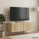 vidaXL Meuble TV mural Chêne Sonoma 98 x 31 x 30 cm Bois d'ingénierie