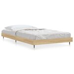 vidaXL Cadre de lit chêne sonoma 100x200 cm bois d'ingénierie